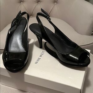 Nine West black heels 7.5